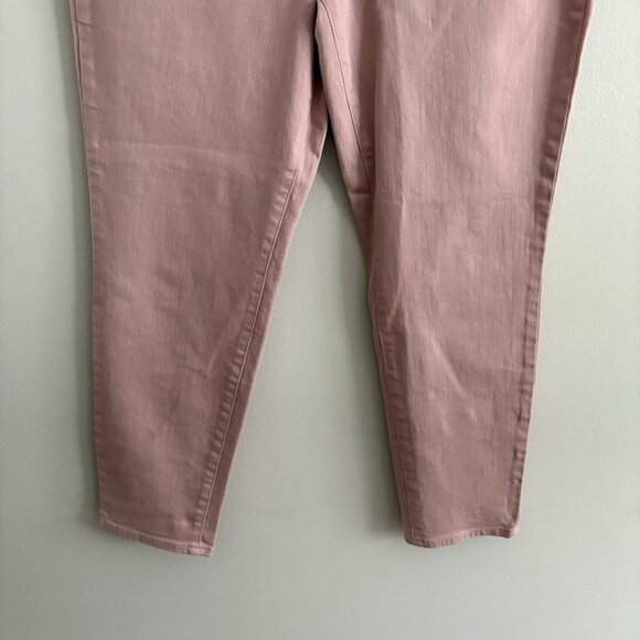 Talbots Petite Women 12P Rose Pink Denim Cotton Blend Flawless Slim Ankle Jeans - Picture 3 of 9